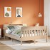 Cama con estantería sin colchón madera maciza de pino