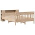 Cama con estantería sin colchón madera maciza de pino