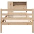 Cama con estantería sin colchón madera maciza de pino 90x200