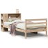 Cama con estantería sin colchón madera maciza de pino