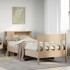Cama con estantería sin colchón madera maciza de pino 75x190