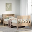 Cama con estantería sin colchón madera maciza de pino 75x190 cm