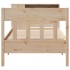 Cama con estantería sin colchón madera maciza de pino 75x190