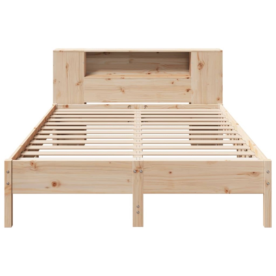 Cama con estantería sin colchón madera maciza de pino