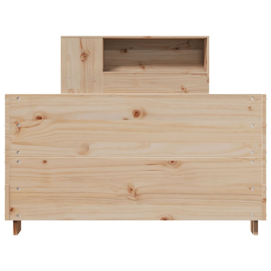 Estructura de cama sin colchón madera maciza de pino 90x190