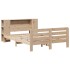 Estructura de cama sin colchón madera maciza de pino 120x190