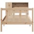 Cama con estantería sin colchón madera maciza de pino 75x190