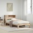 Cama con estantería sin colchón madera maciza de pino 90x200
