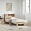 Cama con estantería sin colchón madera maciza de pino 90x200 cm