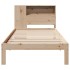Cama con estantería sin colchón madera maciza de pino 90x200