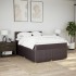 Cama box spring con colchón tela marrón oscuro 140x190