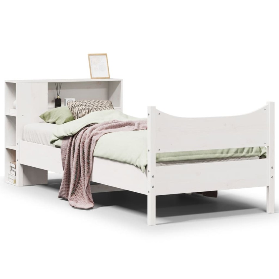 Estructura cama sin colchón madera maciza pino blanca