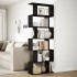 Librería divisora 6 niveles madera ingeniería negra