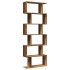 Librería divisora 6 niveles madera envejecida 70x24x193