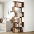 Librería divisora 6 niveles madera envejecida 70x24x193