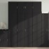 Aparador alto madera de ingeniería negro 80x42,5x249