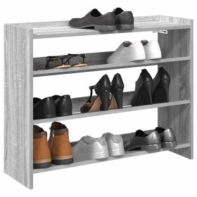 Mueble zapatero madera contrachapada gris sonoma 80x25x62