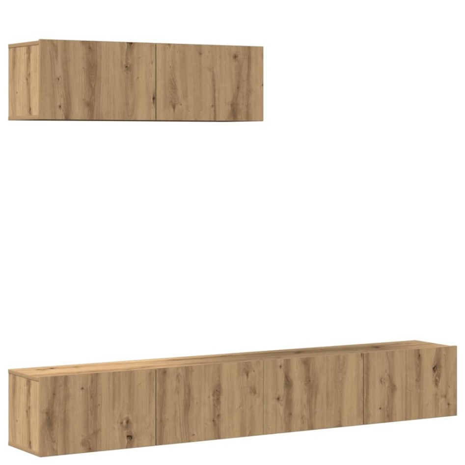 Mueble para TV de pared madera contrachapada artesanal 3