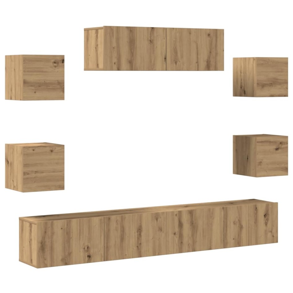Mueble para TV de pared madera contrachapada artesanal 7