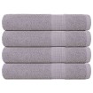 Toallas de sauna 4 uds 100% algodón gris 80x200 cm 360 gsm