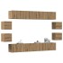 Mueble para TV de pared madera contrachapada artesanal 8