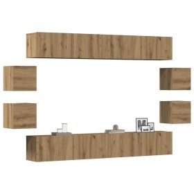 Mueble para TV de pared madera contrachapada artesanal 8