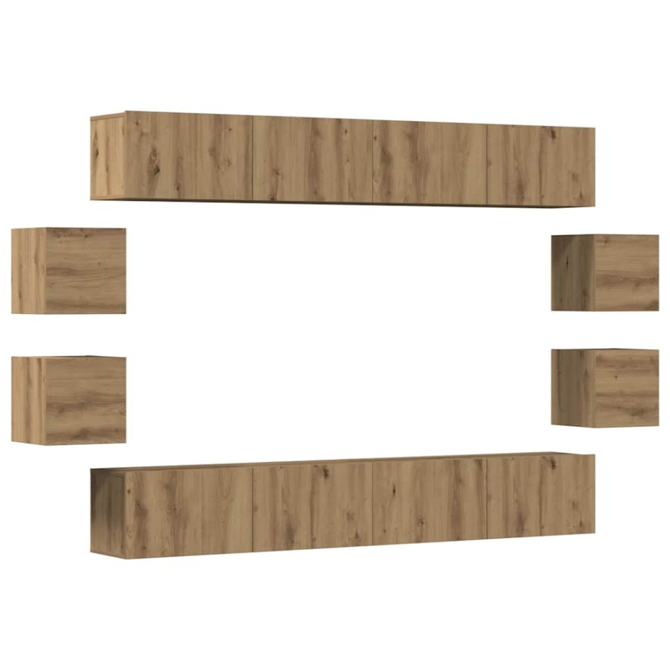 Mueble para TV de pared madera contrachapada artesanal 8