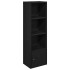 Estantería de madera de ingeniería roble negro 31x24x102