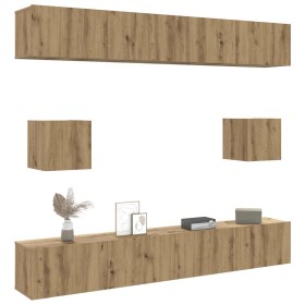 Mueble para TV de pared madera contrachapada artesanal 6