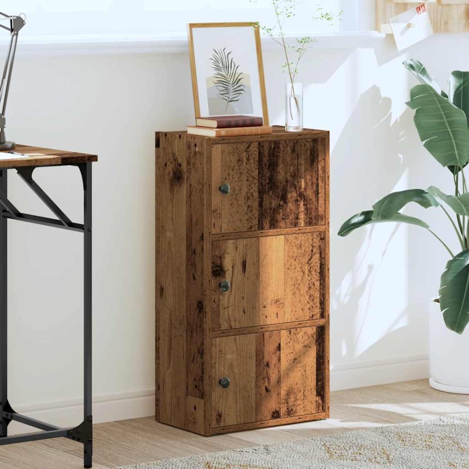 Estantería madera de ingeniería color envejecido 40x24x77