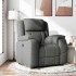 Sillón reclinable de tela gris