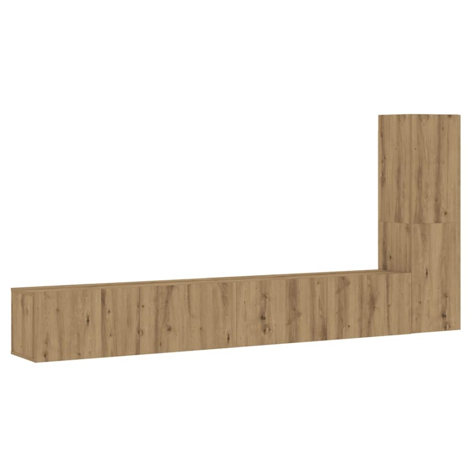 Muebles de TV de pared 3 uds madera ingeniería roble