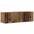 Conjunto de mueble de TV 6 piezas montado la pared madera