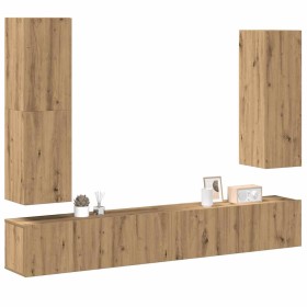 Mueble para TV de pared madera contrachapada artesanal 4
