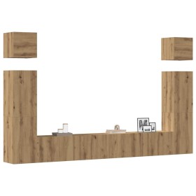 Mueble para TV de pared madera contrachapada artesanal 6