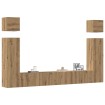 Mueble para TV de pared madera contrachapada artesanal 6 piezas