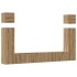 Mueble para TV de pared madera contrachapada artesanal 6