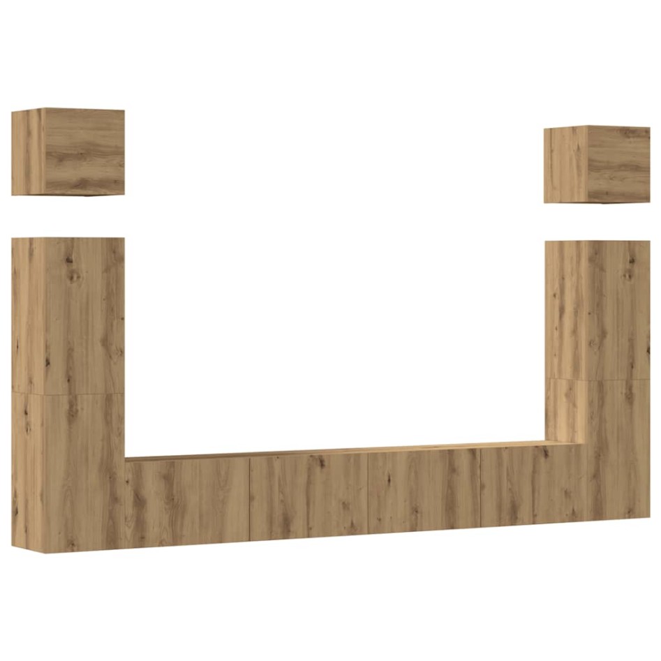 Mueble para TV de pared madera contrachapada artesanal 6