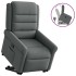 Sillón reclinable elevable de tela gris