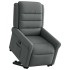 Sillón reclinable elevable de tela gris
