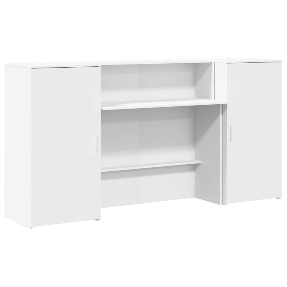 Mostrador de recepción blanco 200x50x103,5 cm madera