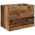 Mueble lavabo con lavabo integrado y grifo madera