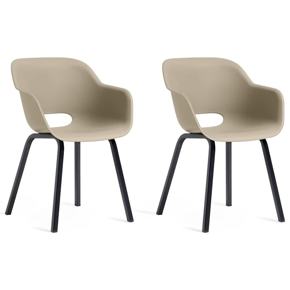 Silla de jardín Keter con patas de metal Noa 2 piezas Silver