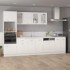 Armario de microondas madera contrachapada blanco 60x57x207