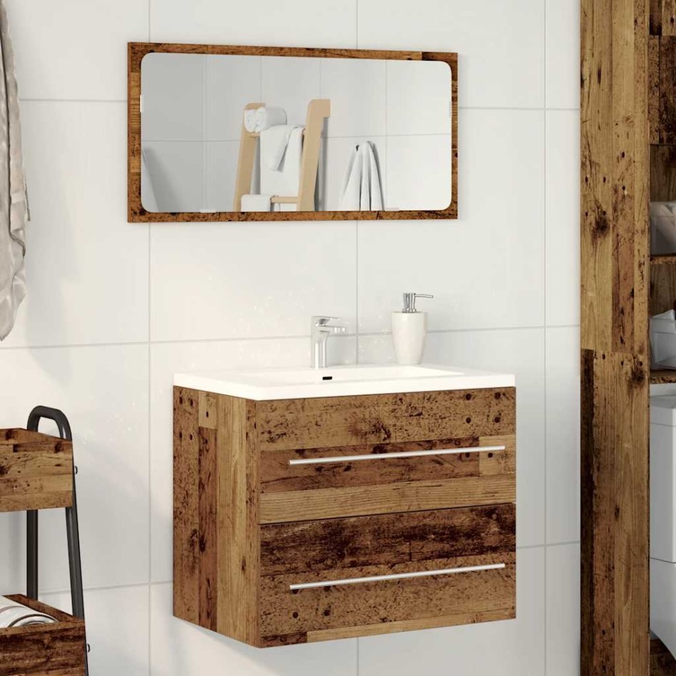 Mueble de baño para lavabo de madera antigua 60x38,5x48