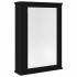 Armario con espejo para baño de madera roble negro 42x12x60
