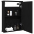 Armario con espejo para baño de madera roble negro 42x12x60