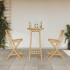 Conjunto de bar para exterior de 3 piezas plegable de