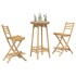 Conjunto de bar para exterior de 3 piezas plegable de