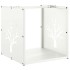 Leñero blanco 40x40x40 cm Acero laminado en